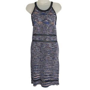 Parker Jaden Halter Dress Bodycon Knit Black Smocked Medium Womens